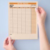 Crypto-activatracker met muntevenwicht, overdracht flyer (Hand)