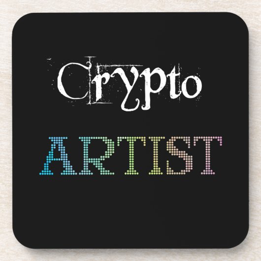 Crypto Artist Dark Bier Onderzetter (Voorkant)