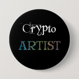 Crypto Artist Dark Ronde Button 7,6 Cm