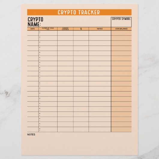Crypto Asset Tracker met Coin Balance, Transfer Flyer (Achterkant)