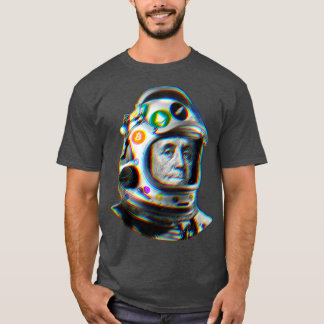 Crypto Benjamin Cyber Space Astronaut Miner Glitch T-shirt