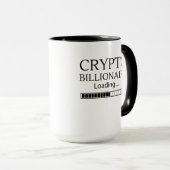 Crypto billionaire loading funny online trading mok (Voorkant rechts)