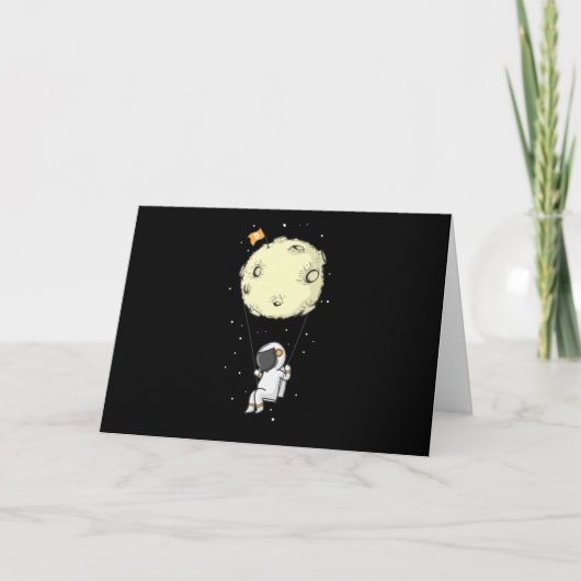 Crypto Bitangle Astronaut schaukelt am Mond Kaart (Voorkant)