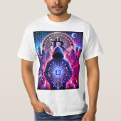 Crypto / Bitcoin furtif T-shirt bleu pourpre bleu (Devant)