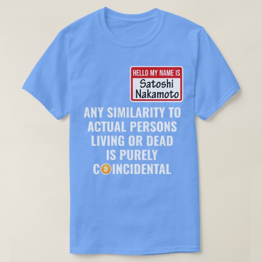 Crypto Bitcoin Grappig Halloween Satoshi Nakamoto  T-shirt (Design voorkant)