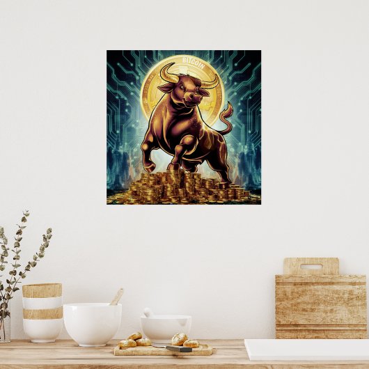 Crypto Bull Poster (Keuken)