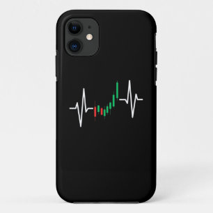 Crypto Candlestick Heartbeat EKG: Trading & Invest iPhone 11 Hoesje