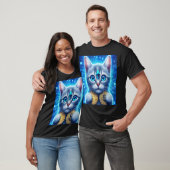 "Crypto Cat with Bitcoin and Ethereum Coins T-shirt (Unisex)