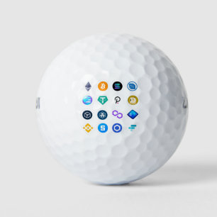 Crypto Currency Logo Collectie Golfballen