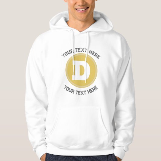 crypto d coin editable quote hoodie (Voorkant)