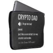 Crypto Dad Definitie Bitcoin HODL Kerstmis Laptop Sleeve (Voorkant Rechts)