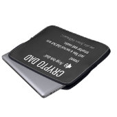 Crypto Dad Definitie Bitcoin HODL Kerstmis Laptop Sleeve (Voorkant onderkant)