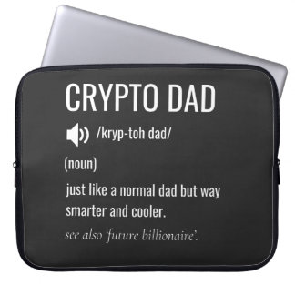 Crypto Dad Definitie Bitcoin HODL Kerstmis Laptop Sleeve