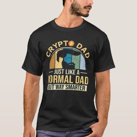 Crypto Dad Normal Father Bitcoin Hodler Trader  Cr T-shirt (Voorkant)