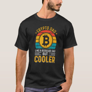 Crypto Dad Retro Bitcoin Cryptocurrency Di T-shirt