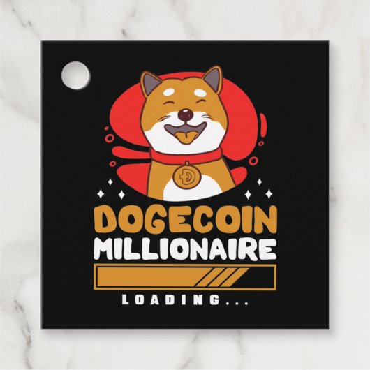 Crypto DogeCoin Millionaire Loading Bedankjes Labels (Voorkant)
