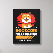Crypto DogeCoin Millionaire Loading Canvas Afdruk (Voorkant)