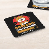 Crypto DogeCoin Millionaire Loading Kartonnen Onderzetters (Gebogen)