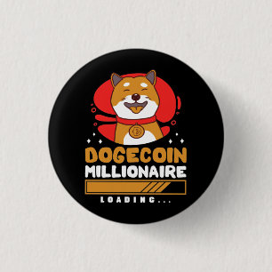 Crypto DogeCoin Millionaire Loading Ronde Button 3,2 Cm