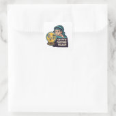 Crypto Fortune Teller Vierkante Sticker (Tas)