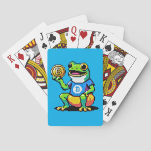 Crypto Frog - Grappige Pixel Art Digitale Valuta Pokerkaarten