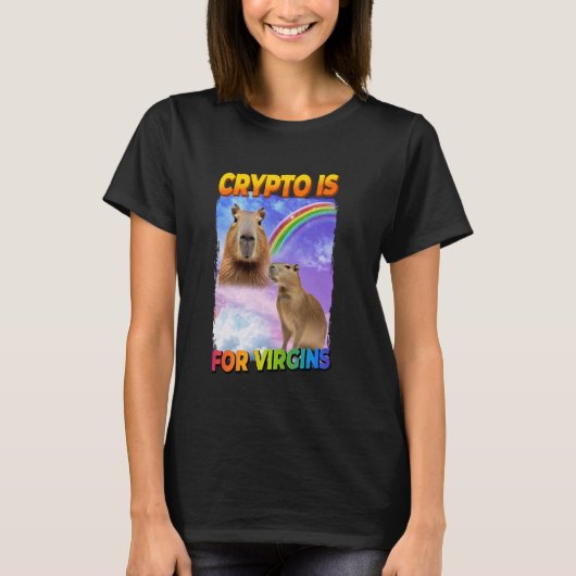 Crypto is voor maagden Capybara T-shirt (Voorkant)