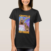 Crypto is voor maagden Capybara T-shirt (Voorkant)