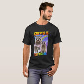 Crypto is voor maagden wasbeer t-shirt (Voorkant volledig)