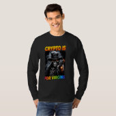 Crypto is voor Virgins Cringe Skeleton T-shirt (Voorkant volledig)
