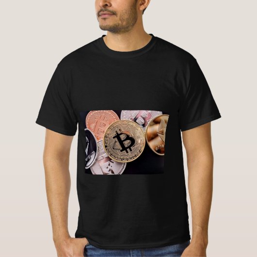 Crypto King: Bitcoin & Blockchain T-shirt (Voorkant)