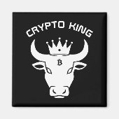 Crypto King Black Magneet (Voorkant)