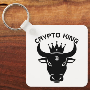 Crypto King gepersonaliseerd wit Sleutelhanger
