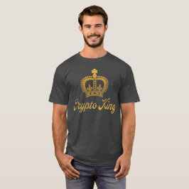 Crypto King T-shirt in Charcoal en Goud