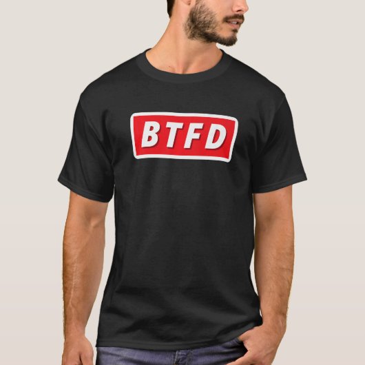 Crypto koopt de dip bitmunt BTFD NFT cryptocurrenc T-shirt (Voorkant)