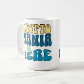 Crypto Mania Retro Blue Mok (Voorkant links)