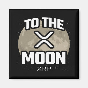 Crypto Meme XRP aan de maan Cryptocurrency Citaat Magneet