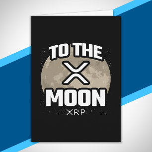 Crypto Meme - XRP aan de maan - XRP cryptocurrency Kaart