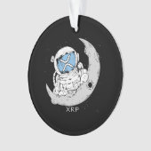 Crypto Meme XRP Cryptocurrency Cute Astronaut Moon Ornament (voorkant)