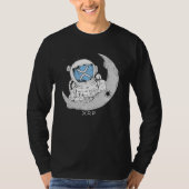 Crypto Meme XRP Cryptocurrency Cute Astronaut Moon T-shirt (Voorkant)