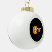 Crypto Meme XRP Over Bitcoin Cryptocurrency Swap Keramische Bal Ornament (Links)