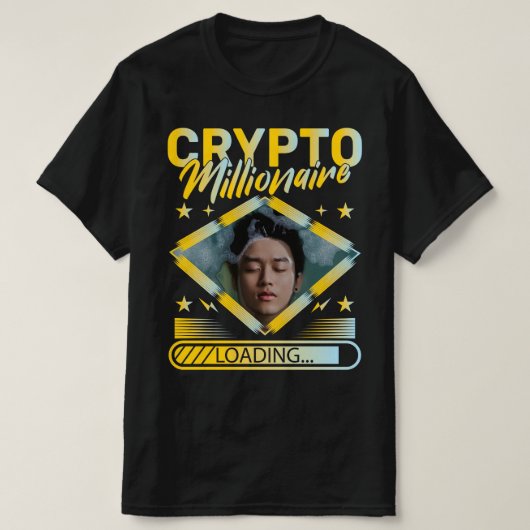CRYPTO MILLIONAIRE BELASTING AANGEPASTE FOTO T-SHIRT (Design voorkant)