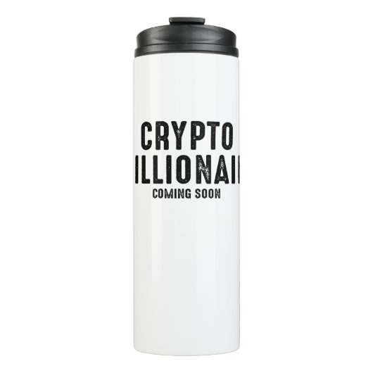 Crypto Millionaire Binnenkort verkrijgbaar Thermosbeker (Voorkant)