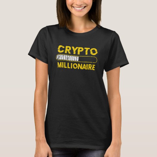 Crypto Millionaire Loading Bitcoin Ethereum T-shirt (Voorkant)
