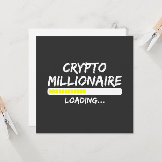 Crypto Millionaire Loading Bitcoin Kaart (Voorkant / Achterkant in situ)