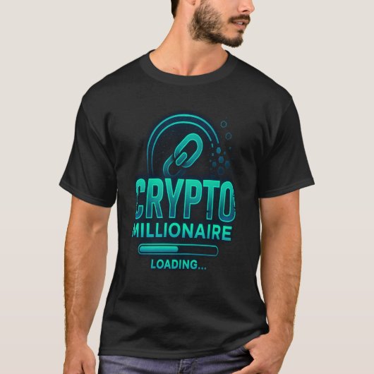 Crypto Millionaire Loading | Blockchain Investor G T-shirt (Voorkant)