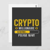 Crypto Millionaire Loading Crypto Currency Postcar Briefkaart (Voorkant / Achterkant)