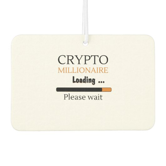 Crypto Millionaire Loading funny trading nft Luchtverfrisser (Voorkant)