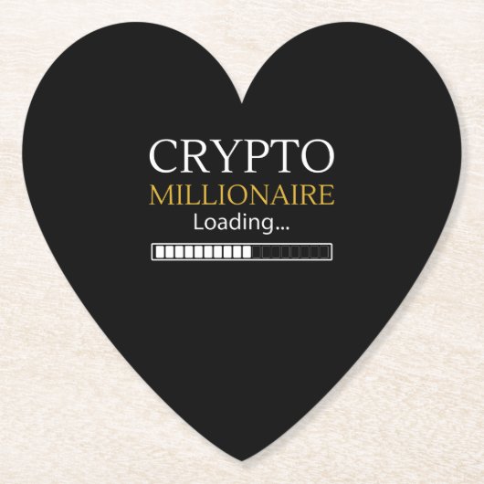 Crypto Millionaire Loading grappige muntgeldhandel Kartonnen Onderzetters (Voorkant)