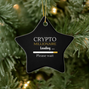 Crypto Millionaire Loading grappige online handel Keramisch Ornament