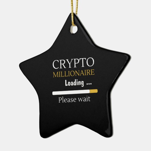 Crypto Millionaire Loading grappige online handel Keramisch Ornament (Links)